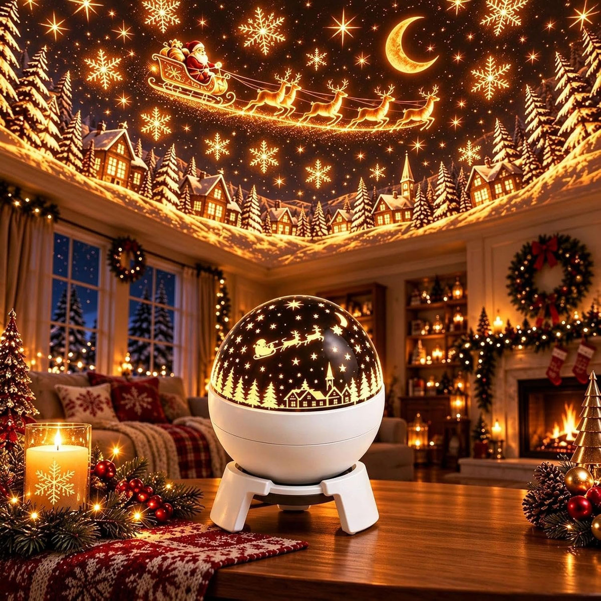 Magical Christmas Projection Night Light