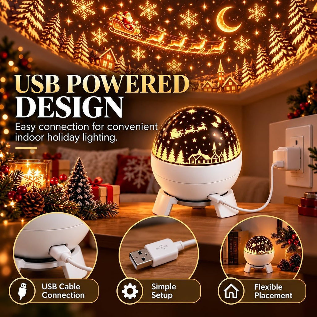 Magical Christmas Projection Night Light