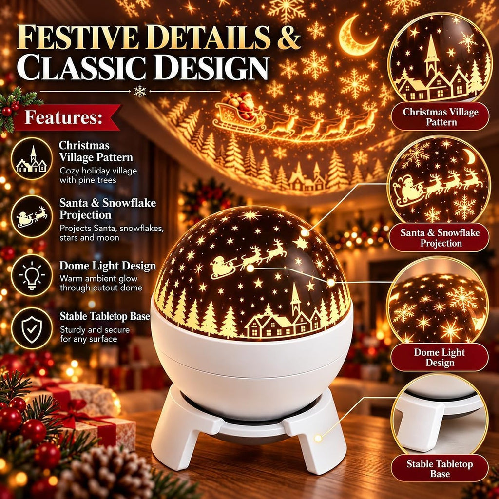 Magical Christmas Projection Night Light