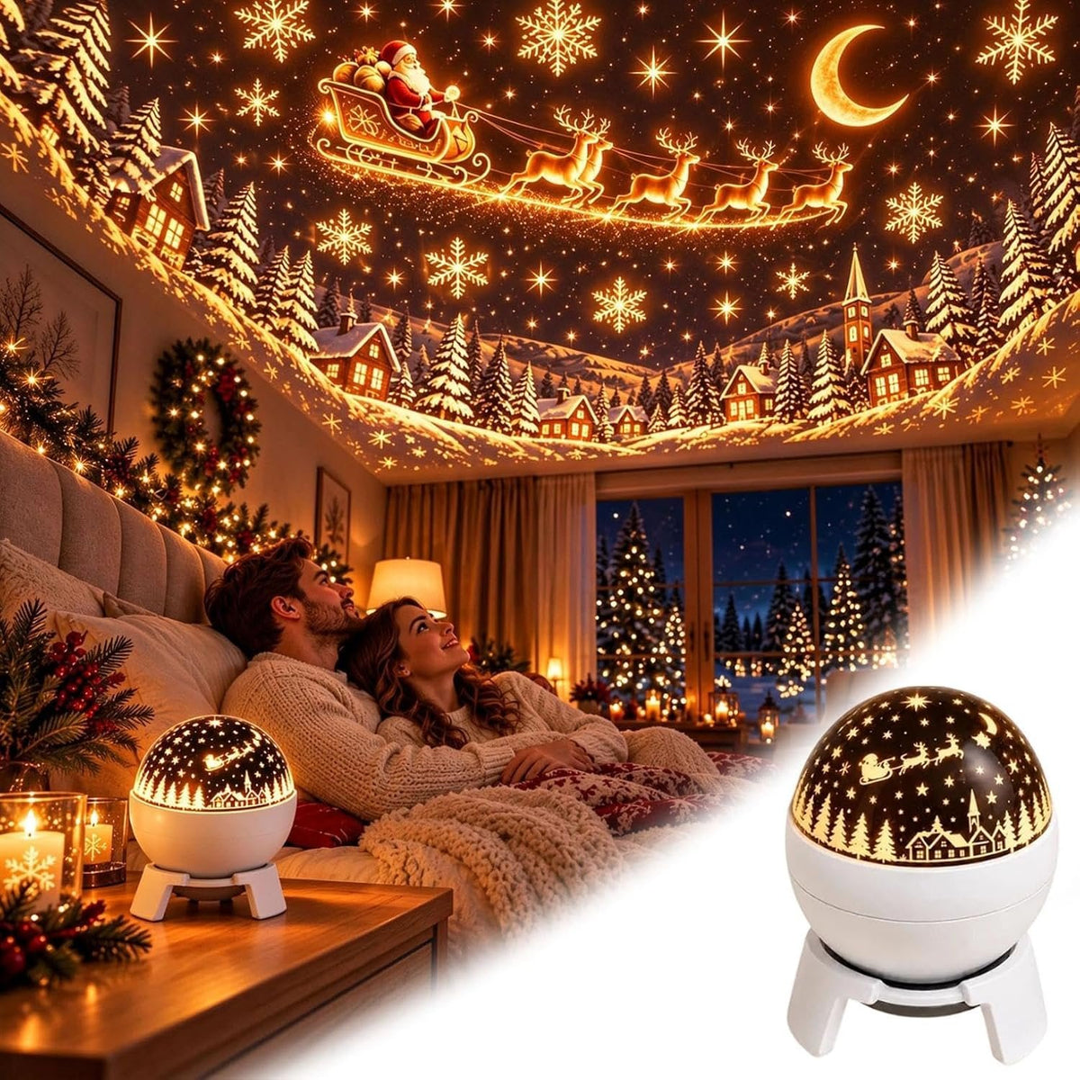 Magical Christmas Projection Night Light