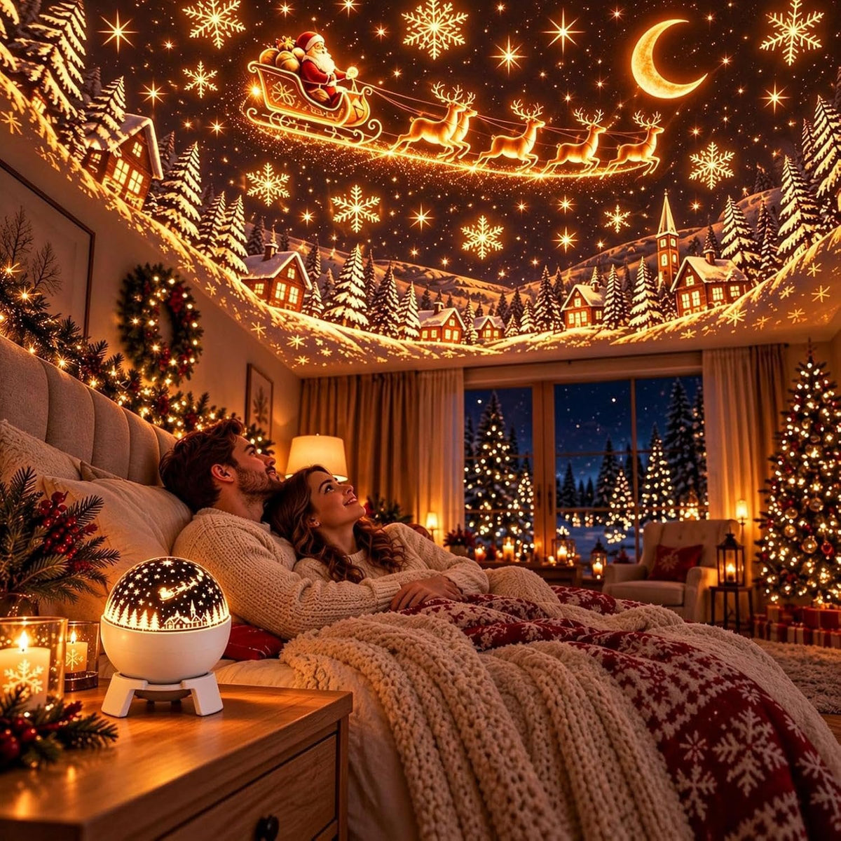 Magical Christmas Projection Night Light